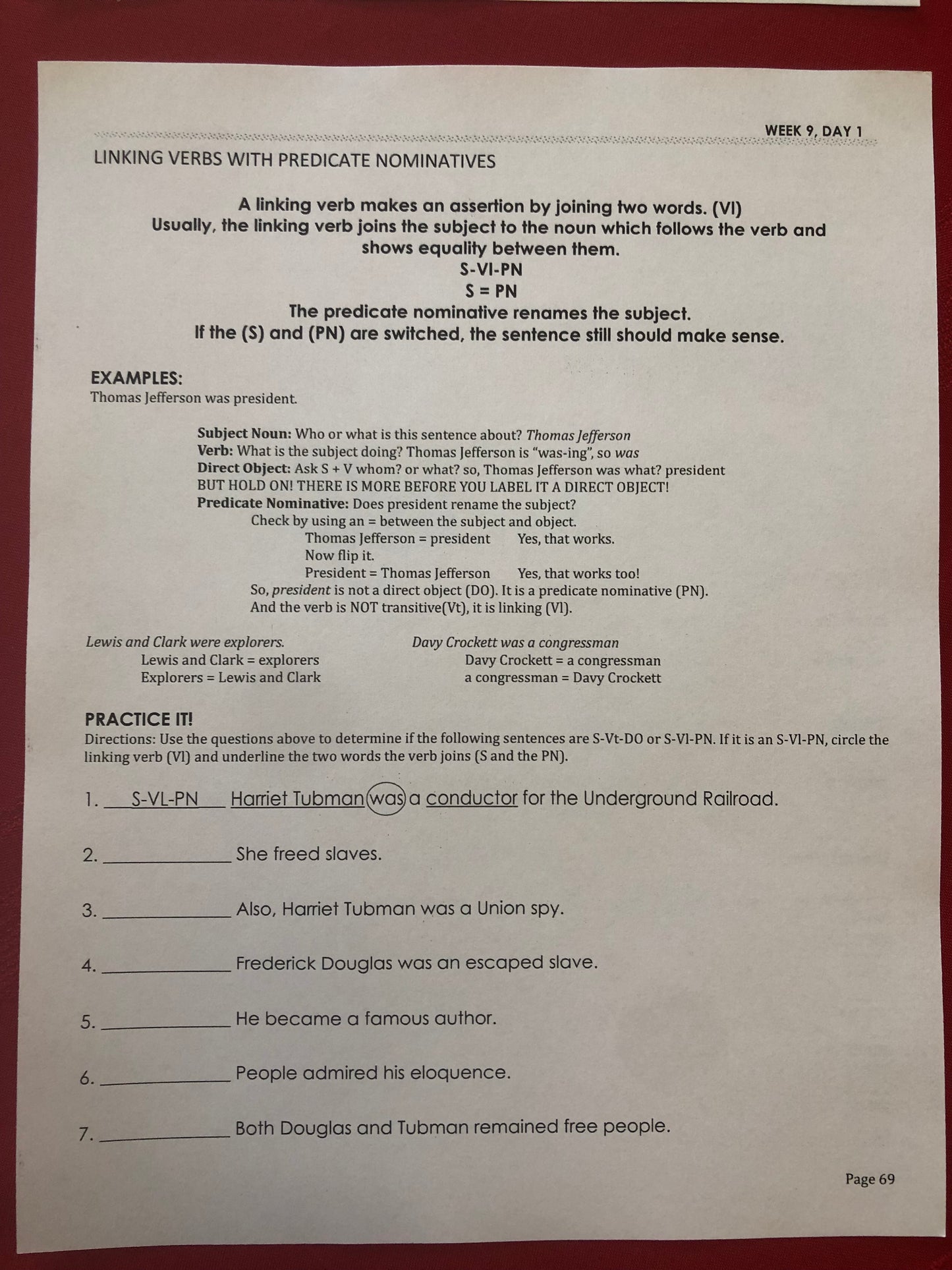 **NEW** American History Grammar Workbook