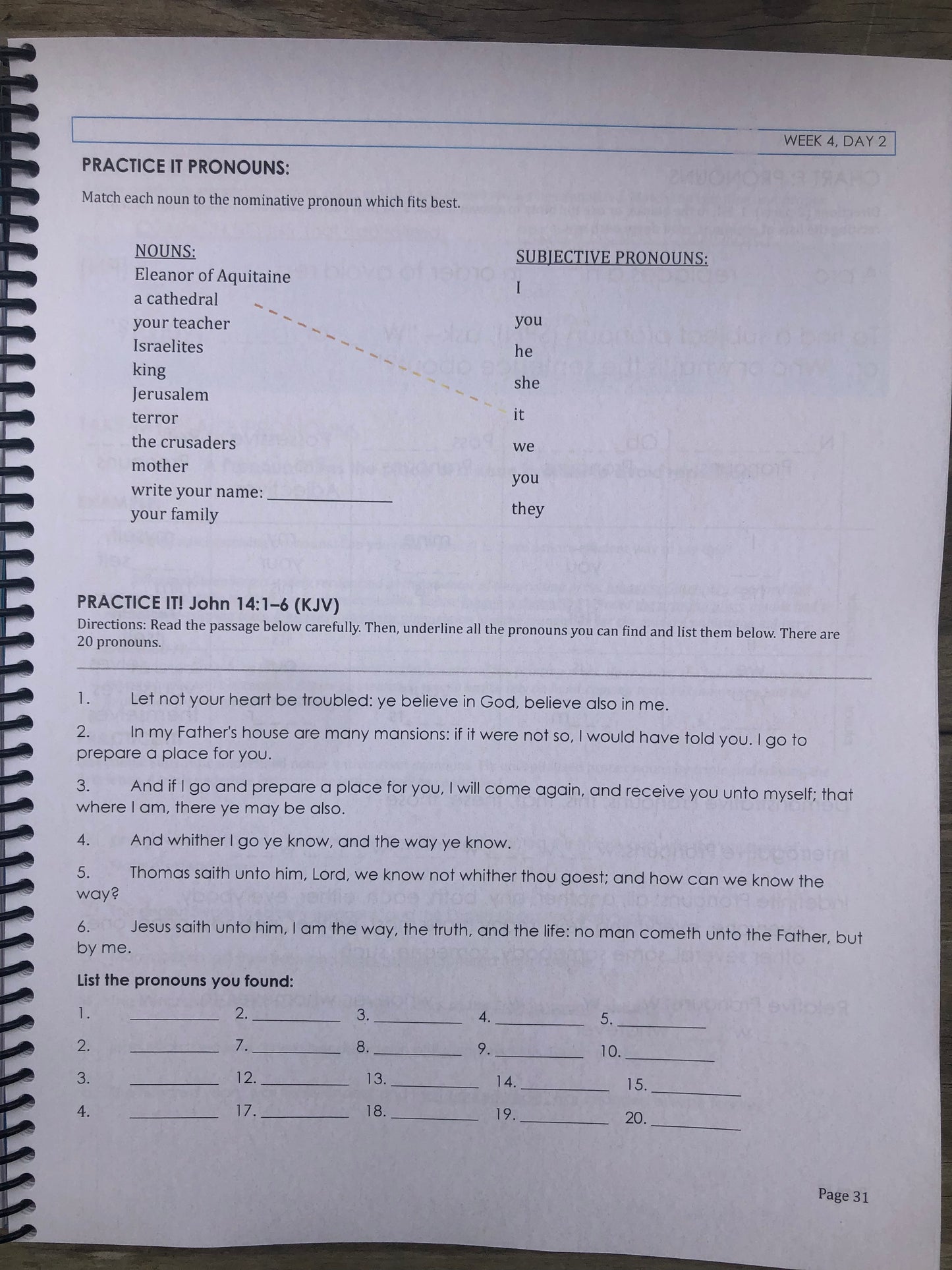 Medieval History Grammar Workbook