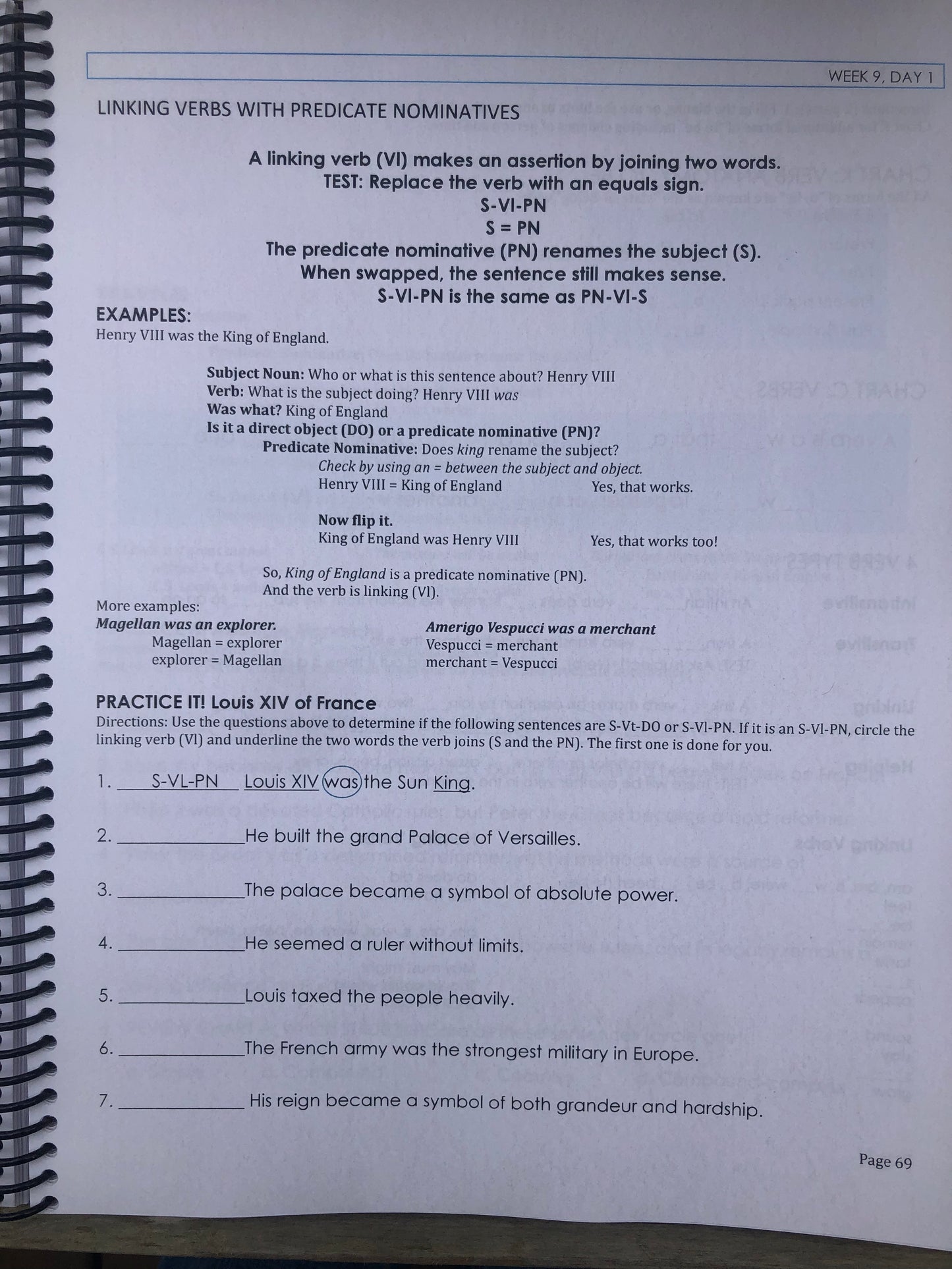 Medieval History Grammar Workbook